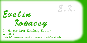 evelin kopacsy business card