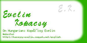 evelin kopacsy business card